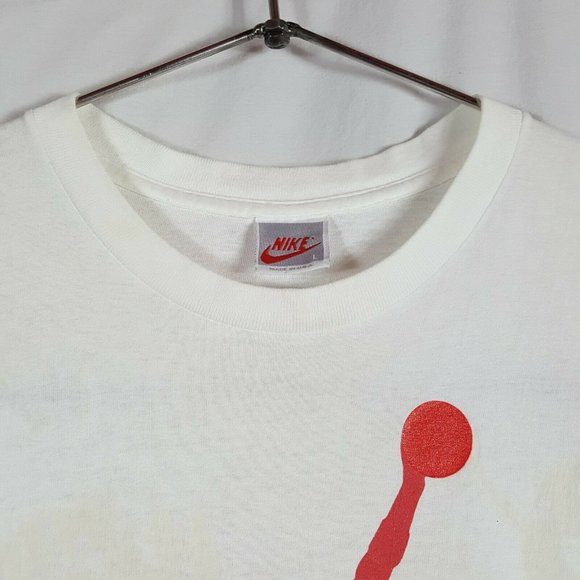 Vtg 90s Nike Hare Air Jordan T-Shirt L Grey Tag - Picture 6 of 12